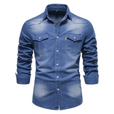 Herren jeanshemd denim - jeanshemd,