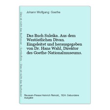 Das Buch Suleika. Aus dem