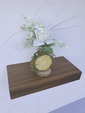 Wandregal mit Geheimfach,Nussbaum Vollholz