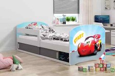 Kinderbett 160x80 Juniorbett Leo Kinderzimmer Weiß Cars Autos Mcqueen 20