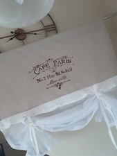 Raff- Scheibengardine LANDHAUS GARDINE Vintage Shabby Raffrollo FRANCE 120x120