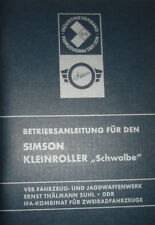 Betriebsanleitung Simson Kleinroller SCHWALBE Handbuch Ausgabe 1975 Buch Reprint