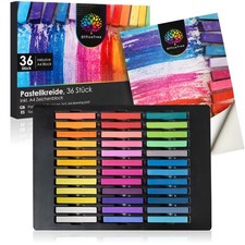 Pastellkreide Pastellfarben Weich Soft Pastel 36 Stück inklusive Zeichenblock