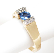 Saphirring 9 Karat 375 Gold