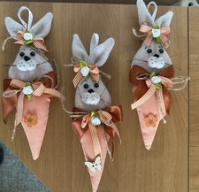 Tilda Ostern 3 Osterhasen zum Hängen Handarbeit Deko Osterhase