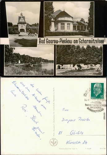 Ansichtskarte bad saarow - ansichtskarte,