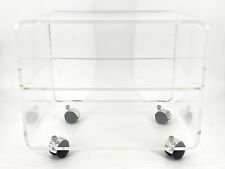 * COUCHTISCH PLEXIGLAS ACRYLGLAS 1970ER VINTAGE  ROLLWAGEN HIFI SPACE AGE