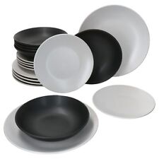 Nero Bianco 18-tlg. Tellerset