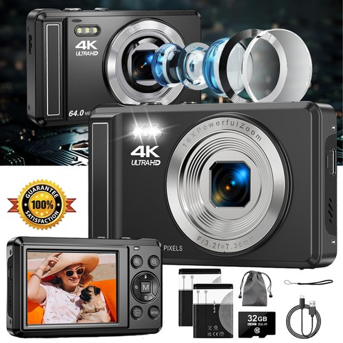 64mp digitalkamera 8inch - 4k, 2.8inch