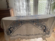 Antik Tischdecke Über 100Jahre Baumwolle Handarbeit