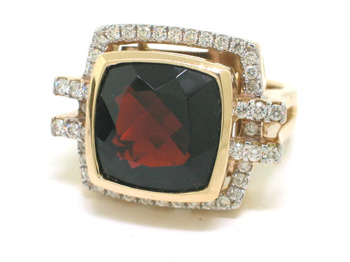 Granat brillant ring 585 - granat,