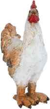 Clayre & Eef Oster Deko Keramik Hahn Gockel Huhn Küche  Weiss Braun Rot 24 cm