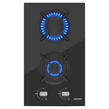 3700W Gaskochfeld 2 Flammen Glaskeramik Gasherd Einbauherd Erdgas Propangas