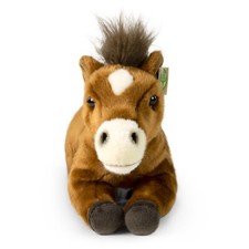 Pferd liegend braun 35 cm