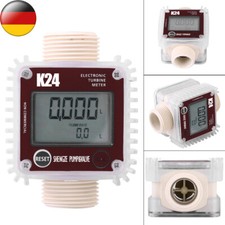 K24 LCD Digital Turbine Durchflussmesser für Chemikalien Wasser Ölzähler Gerät