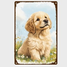 Blechschild Golden Retriever