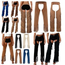 Damen wildleder hose chaps mit - wildleder,