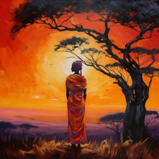 Wandbild Afrikanische Frau