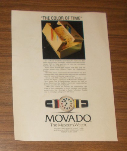 Seltene werbung vintage - seltene, movado