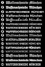 Waffenschmiede München - 90 cm lang, 16 verschiedene Schriften!!! Freie Wahl!