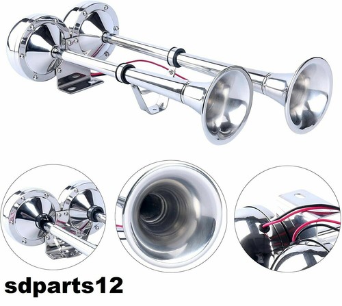 Doppelhorn 12v aus edelstahl - doppelhorn,