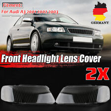 Paar Für Audi A3 2001 2002 2003 Rechts+Links Klar Scheinwerferglas Streuscheibe