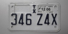 Texas Motorrad-Nummernschild