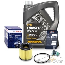 BOSCH ÖLFILTER + 5l 5W-30 FÜR AUDI A3 SEAT SKODA VW GOLF 5 POLO TOURAN 1.4 1.6