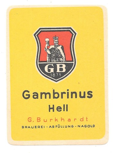Bieretikett gambrinus brauerei - bieretikett, gambrinus-brauerei