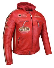 NEU Herren Motorrad Lamm Leder