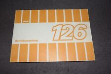 Betriebsanleitung Bedienungsanleitung Fiat 126 „Bambino“ XI-1984 erstklassig