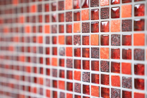 Glasmosaik mosaik fliesen rot - fliesen,