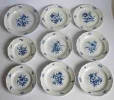 9x Meissen Teller Blaue Blume