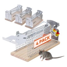 4x Mausefalle Lebend Drahtkasten Mäuse Tier Nager Falle Wiederverwendbar