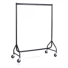 Schwerlast Kleiderständer Rollgarderobe Rollständer Kleiderstange schwarz matt