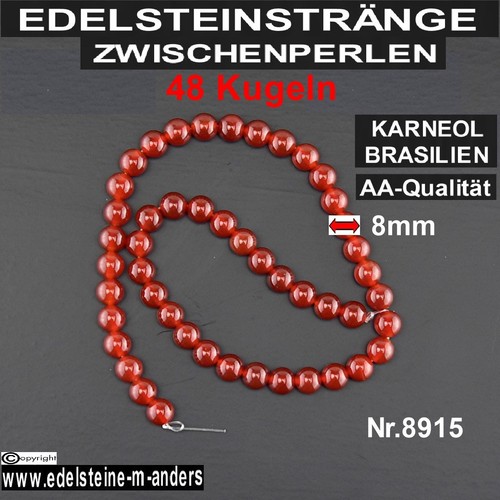 Karneol kugel strang - karneol, schmuck