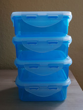 4 LocknLock Frischhaltedosen,  350 ml, 4 tlg. Dosenset, Gletscherblau