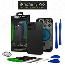 Backcover für iPhone 13 Pro Schwarz Gehäuse Rahmen Rückseite Frame Housing NEU