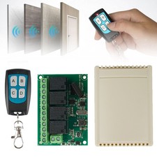 DieseRC 12V 24V 4-Kanal-Funkrelais-Fernbedienungsschalter DC 6-30V 433Mhz RF