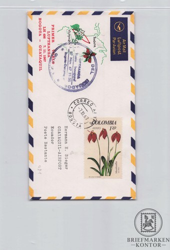 Lufthansa first flight cover - lufthansa,