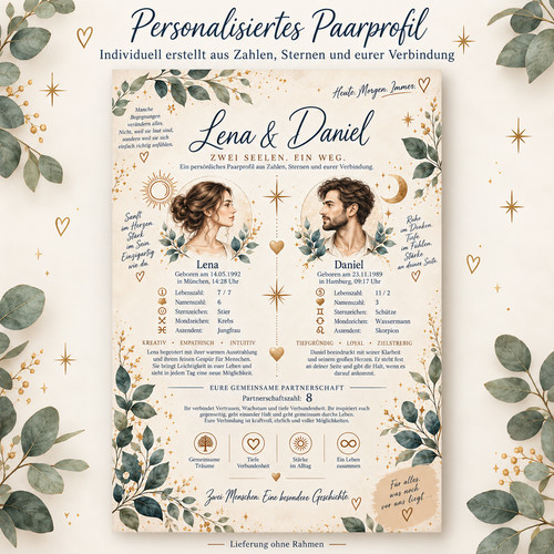 Personalisiertes paarprofil - personalisiertes,