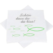Servietten Fisch Grün