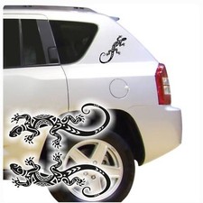 Tribal Gecko Gekko Hawaii Auto Aufkleber Sticker Eidechse Echse 2er SET A104