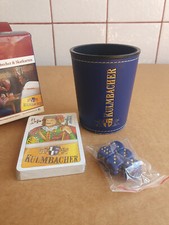 Würfelbecher, Knobelbecher, Skatkarten, Werbung Brauerei, Kulmbacher