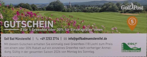 Greenfee gutschein golf - greenfee, 2:1