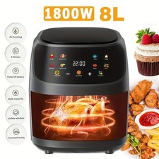 XXL Heißluftfritteuse 8L Fritteusen Friteuse Heißluft Air Fryer 1800W ohne Öl