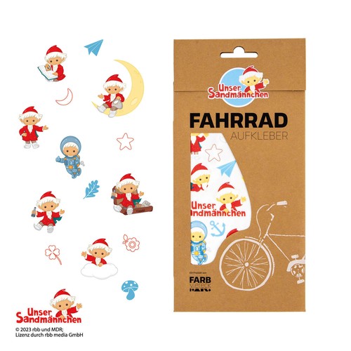 Sandmann fahrrad aufkleber - sandmann,