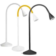 Flexible LED Schreibtischlampe Nachttisch Lampe Arbeitszimmer Leselampe mit Birne UK