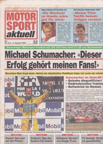Motorsport aktuell 1993 gp - motorsport, 32/1993.
