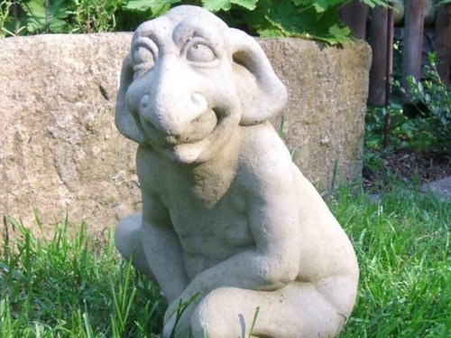 Steinfigur garten troll - steinfigur,